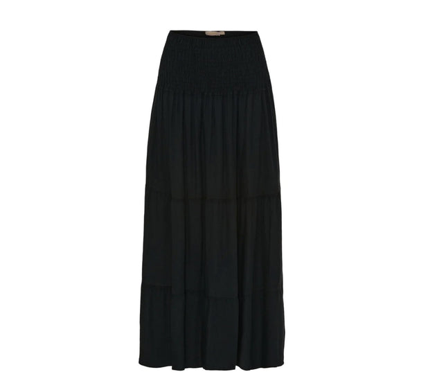 Nederdel med smock - Black - VIAMAJA.DK