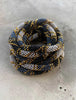 Nepal armband – Grijs / Blauw met messing