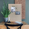 Prikbord - Hessian met naturel lijst 60x80