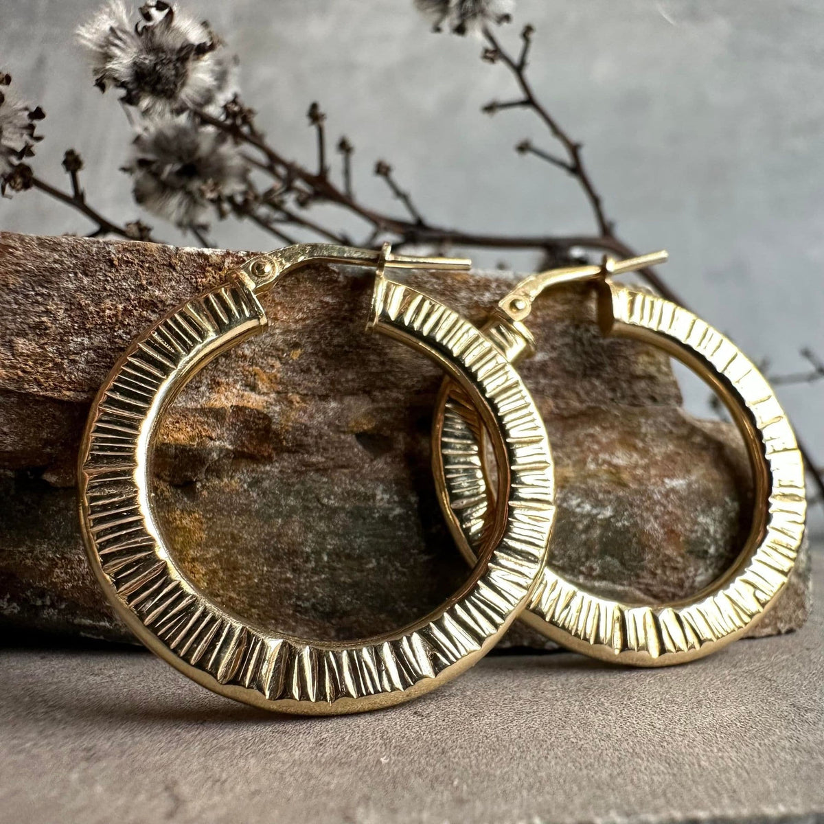 Øreringe Chloe Big Sterling Silver 18K forgyldt - VIAMAJA.DK