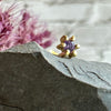 Oorstekker Single GIA purple 18K verguld - 1 stuk