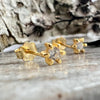 Oorknopjes GIA - Heldere steen 18K verguld