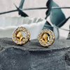 Oorknopjes Nynne Clear – Verguld sterling zilver