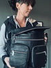 Oversized crossbody - FINA black leather