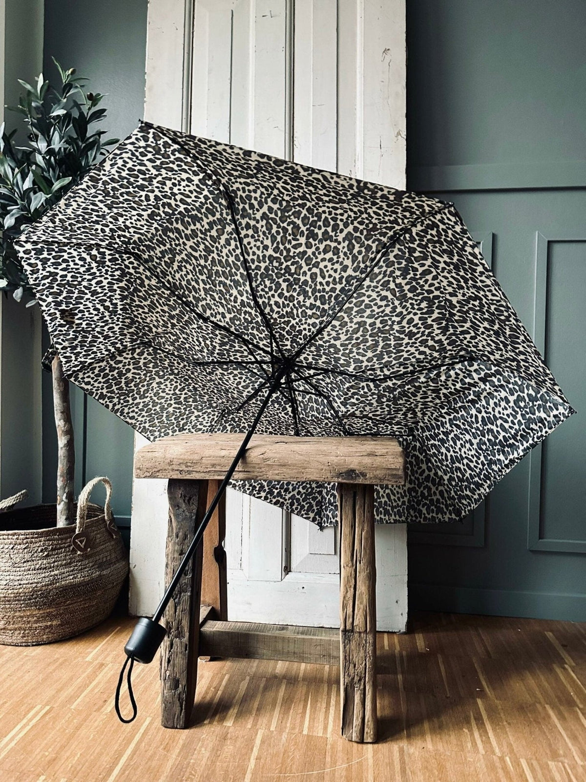 Paraply - Leopard brown - VIAMAJA.DK