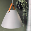 Hanglamp met band – Grijs metaal