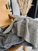 Plaid van 100% gerecycled katoen – Antraciet