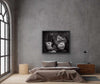 Poster - Aap in zwart/wit 70x100