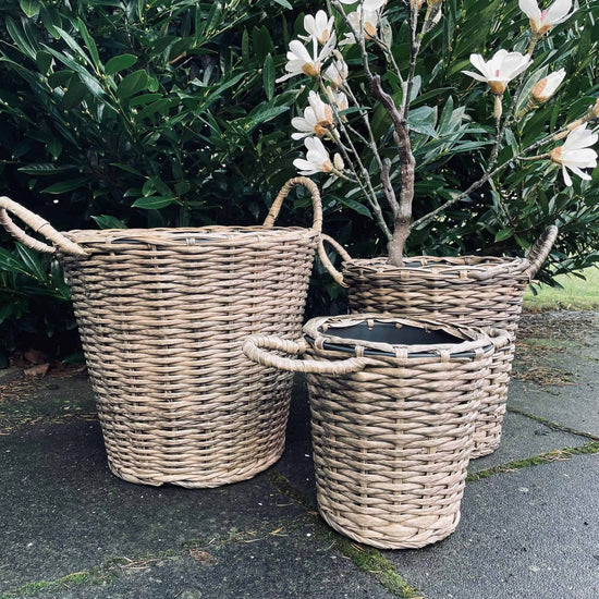 Plantekurv med spand – Stor - VIAMAJA.DK