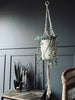 Pot met ophanging in licht naturel - Groot