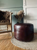 Pouf met glad blad - Brown