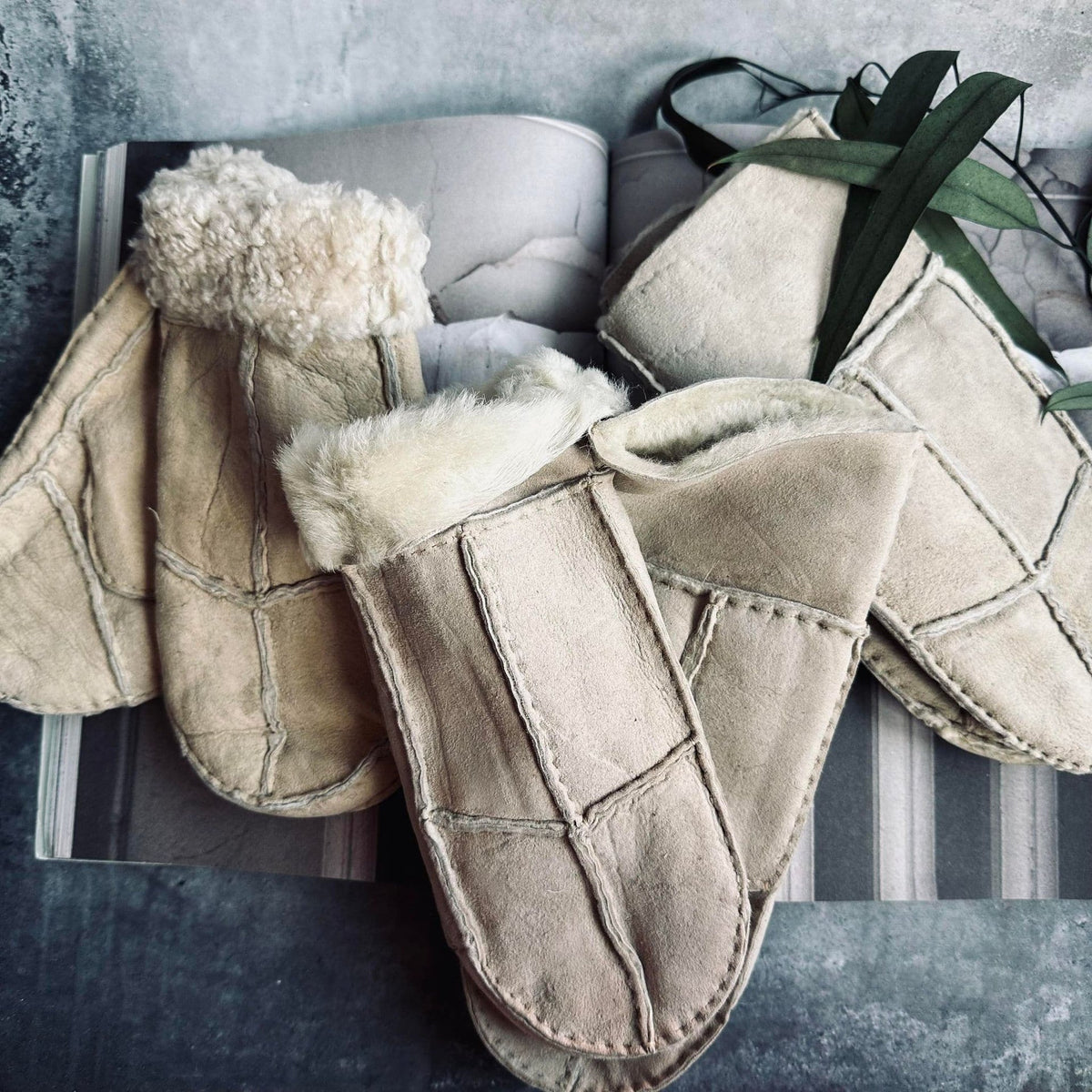 Rulams wanten - Beige mix