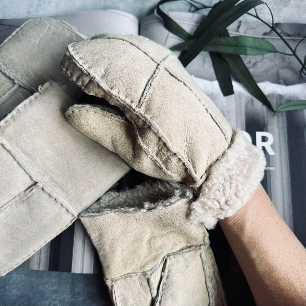 Rulams wanten - Beige mix