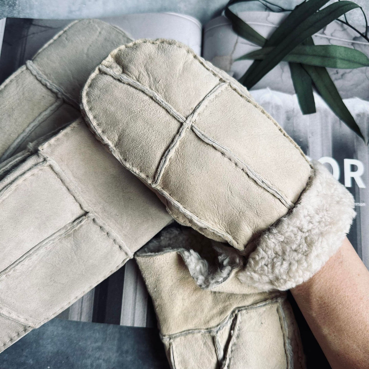 Rulams wanten - Beige mix