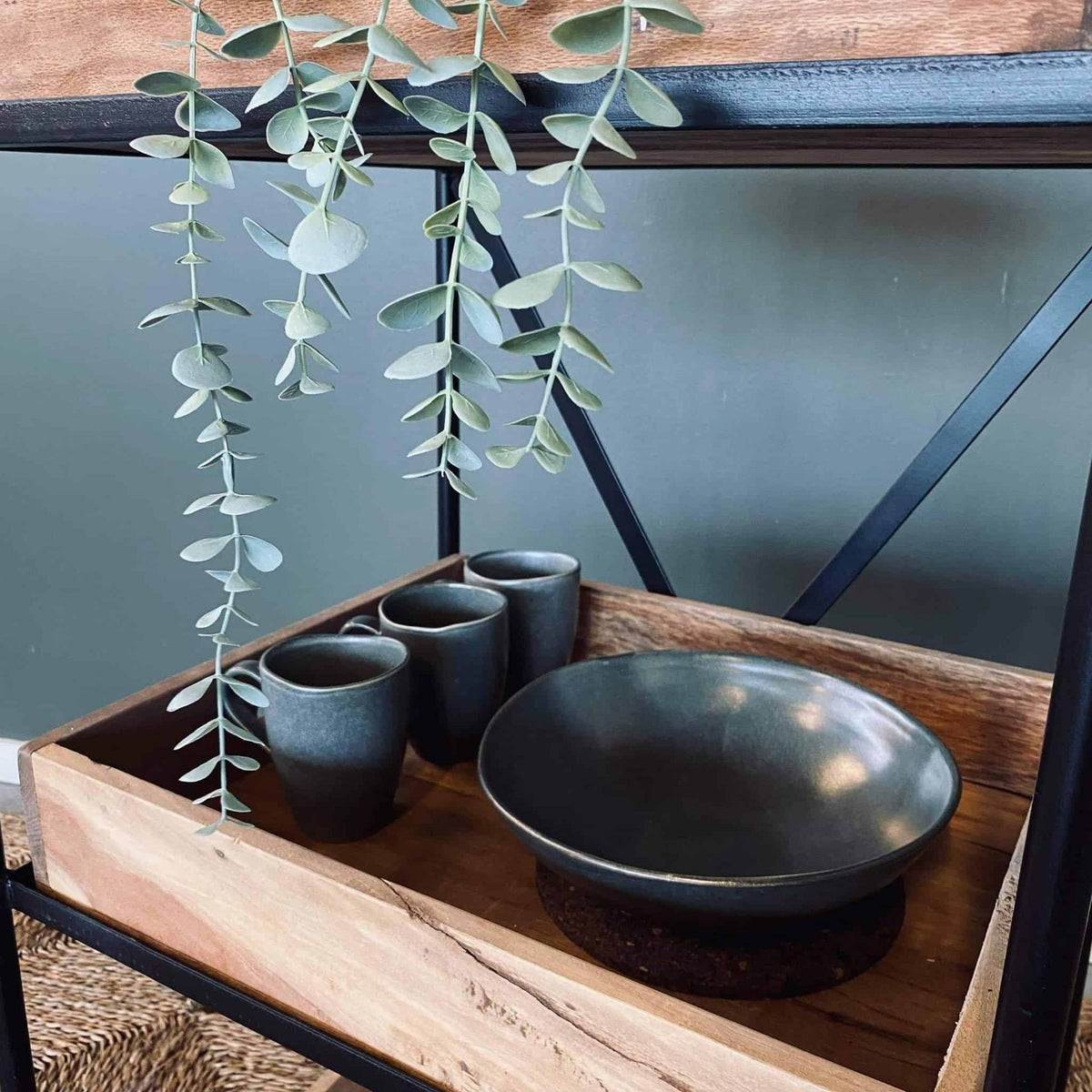 Rullevogn med 3 bakker - Industrielt design - VIAMAJA.DK