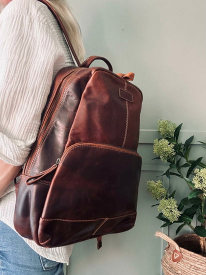 Rygsæk Brown leather - VIAMAJA.DK