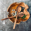 Saladebestek van geolied acaciahout