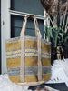 Shopper van stevige jute - Mosterd