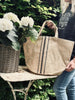 Shopper / strandtas - Jute met streep
