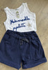 Shorts met stretch - Navy