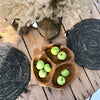 Schaal met vakken in teak