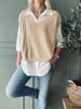 Blouse met vest – Onesize Norah beige