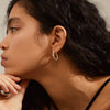 Gedraaide chunky hoops goudkleurig