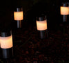 Solarlamp in staal - 4 stuks