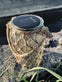 Solcelle lanterne - Glas og jute - VIAMAJA.DK