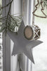 Ster voor ophanging m/jute touw – Kleine Wit