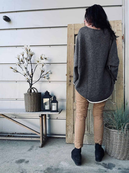 Strik SMILE Brown Oversize - VIAMAJA.DK