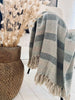 Deken gerecycled katoen – groen/blauw mix