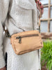 Tas CARO in zacht leer - Camel