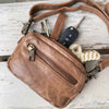 Tas CARO van zacht leer – Chestnut