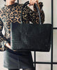 Tas Croco Black leather