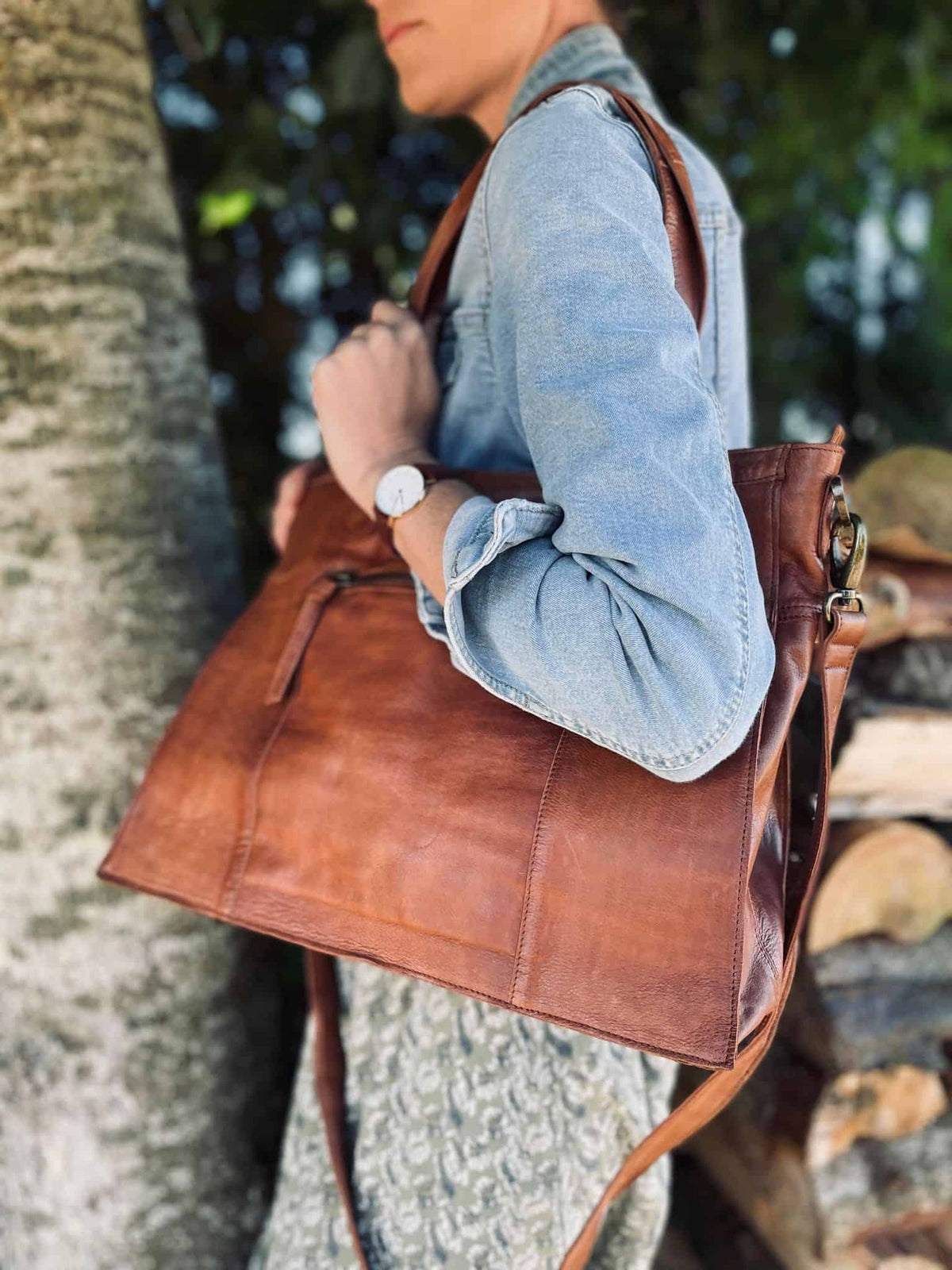 Taske MARY - Walnut - VIAMAJA.DK