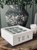 Theedoos met 9 vakken – White