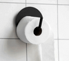 Toiletrolhouder in zwart aluminium