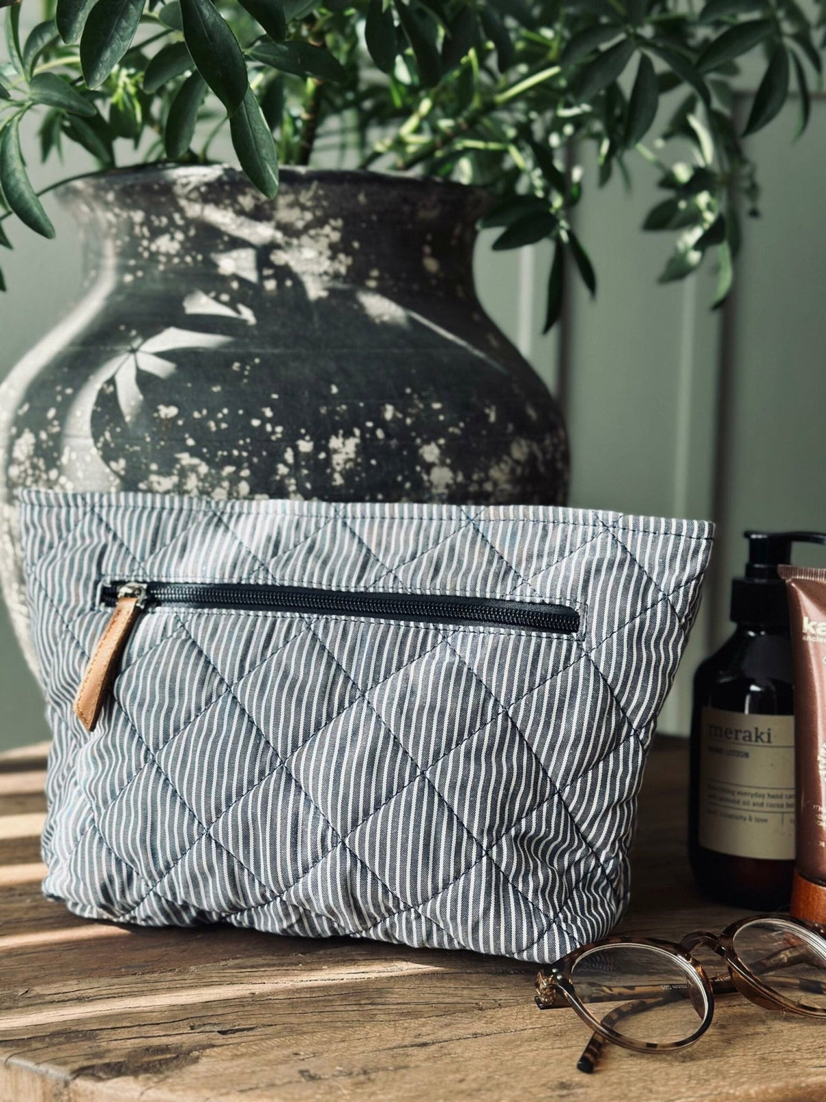 Toilettaske / clutch – Stribet - VIAMAJA.DK
