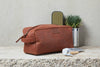 Toilettas Cognac Leather