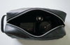 Toilettas van zwart leer - unisex