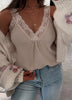 Top cotton met kant – Beige