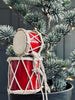Trommel met leer - Nostalgie Rood 7 cm