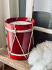 Trommel XL Rood 36 cm - Handgemaakt