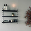 Wandplank met 3 planken - zwart metaal