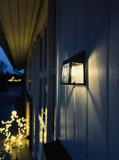 Væglampe med solceller , pakke med 2 stk - VIAMAJA.DK