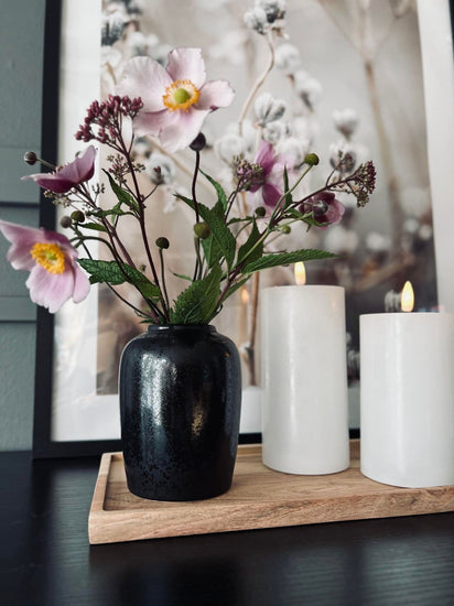 Vase H 12cm – Sort stentøj - VIAMAJA.DK
