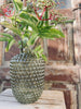 Vaas met dots - groen glas