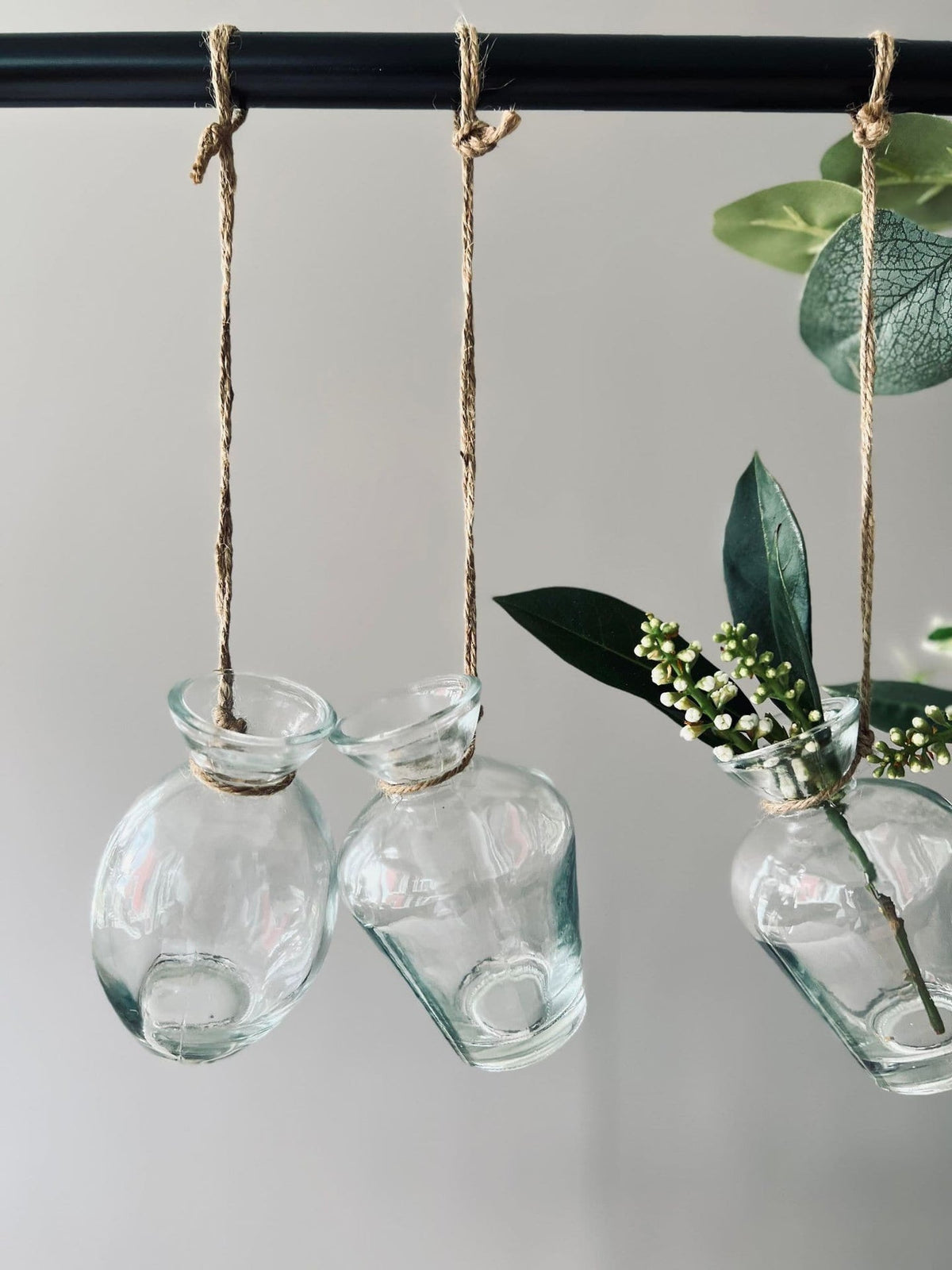 Vase med ophæng - Klar glas - VIAMAJA.DK