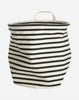 Wasmand met handvat en strepen
